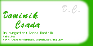 dominik csada business card
